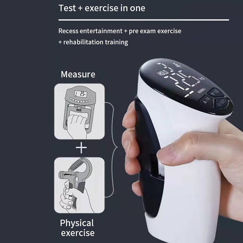 Electronic Grip Powerr Meter - Digital Hand Strength Monitor, Adjustable Grip Force Device | Finger Training Tool with LED Backlit Screen for Strength Testing, Muscle Recovery, and Hand Fitness