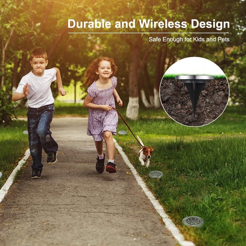 Toodour Solar Lights Outdoor, 16 Pack Solar Ground Lights Waterproof Garden In-Ground Lights - Bright Solar Disk Light Landscape Lighting for Lawn Yard Deck Patio Walkway Outdoor Decor - Warm White