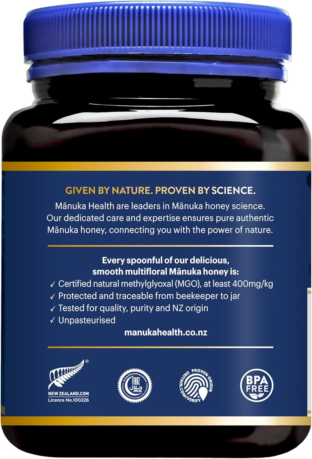 Manuka Health UMF 13+/MGO 400+ Manuka Honey (250g/8.8oz), Superfood, Authentic Raw Honey from New Zealand