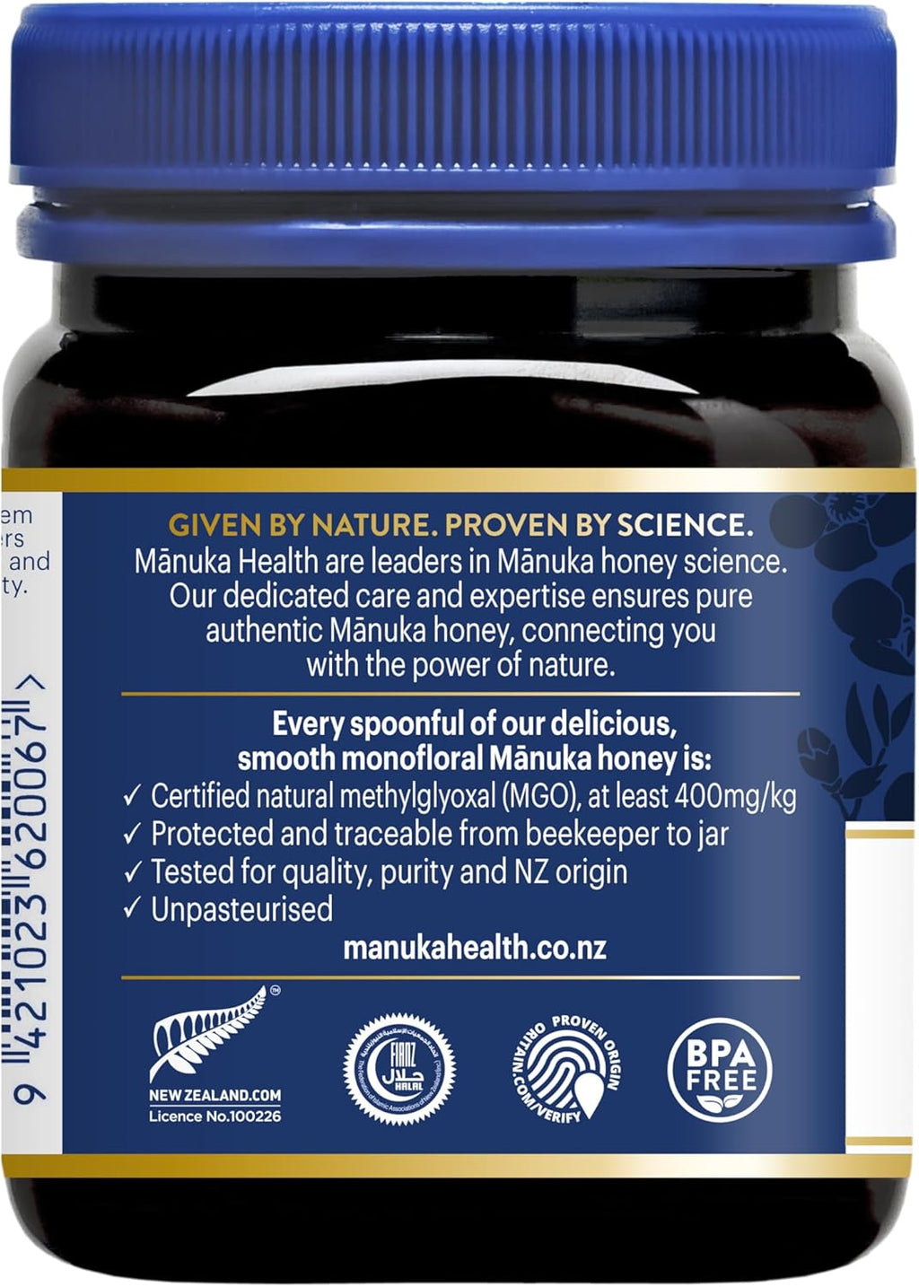 Manuka Health UMF 13+/MGO 400+ Manuka Honey (250g/8.8oz), Superfood, Authentic Raw Honey from New Zealand
