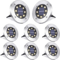 Toodour Solar Lights Outdoor, 16 Pack Solar Ground Lights Waterproof Garden In-Ground Lights - Bright Solar Disk Light Landscape Lighting for Lawn Yard Deck Patio Walkway Outdoor Decor - Warm White