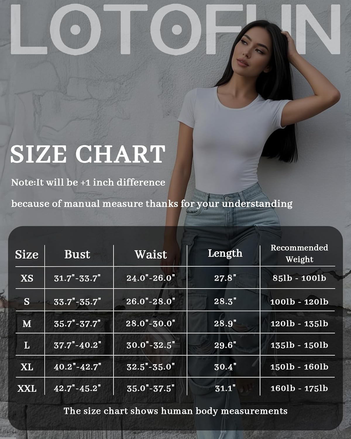 Lotofun Short Sleeve Round Neck Bodysuits For Women Basic Slim Fit Body Suit Shirts Tops