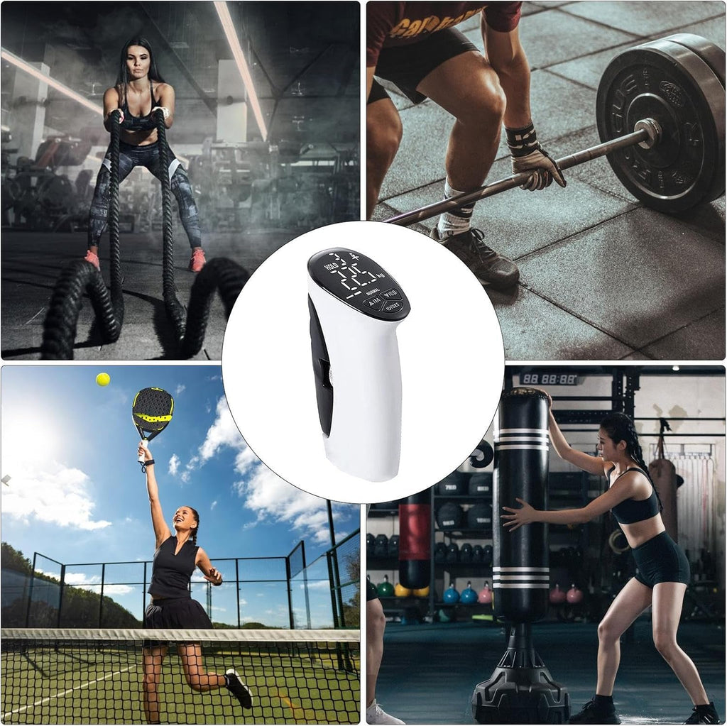 Electronic Grip Powerr Meter - Digital Hand Strength Monitor, Adjustable Grip Force Device | Finger Training Tool with LED Backlit Screen for Strength Testing, Muscle Recovery, and Hand Fitness