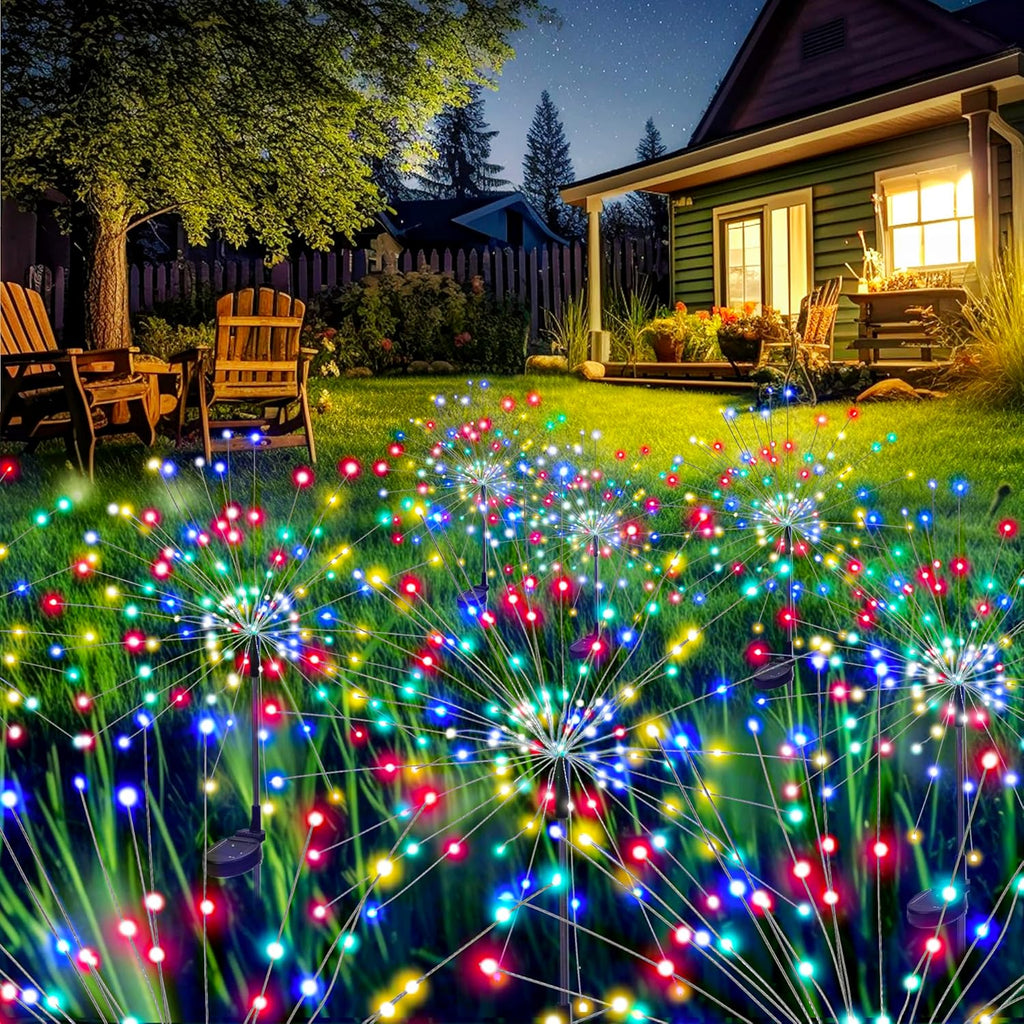 GIGALUMI Garden Outdoor Decor Lights 120LED 2Pack, Solar Garden Lights for Yard Outside Fairy Decorative,Solar Powered for Yard Pathway Flowerbed Planter Balcony Patio Decor（Warm White）